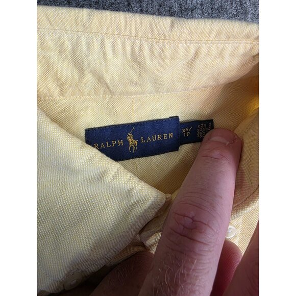 Ralph Lauren Mens XS Short-Sleeve Button-Up Shirts Yellow & Blue Lot Of 2 Cotton - Picture 3 of 7